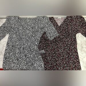 Motherhood Maternity size S Black and White Patterned Dress Set